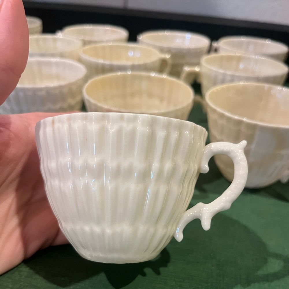 Belleek Seashell Bone China Tea Cups